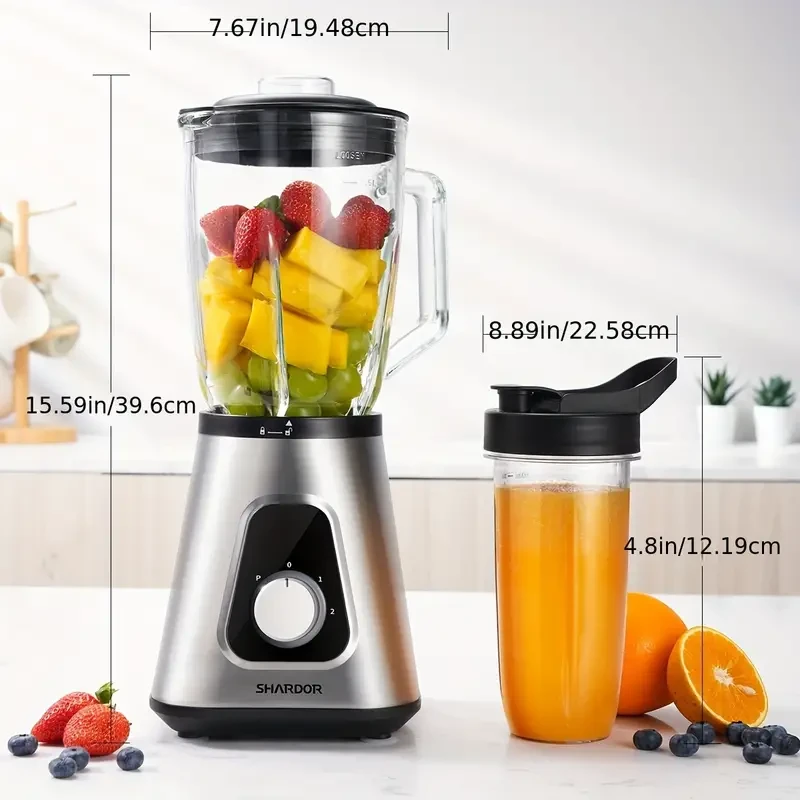 SHARDOR 1200W Professional Countertop Blender - Versatile Kitchen Essential