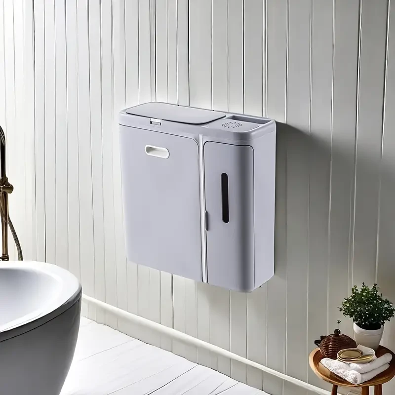 Multi-Function Wall-Mounted Trash Can - Kitchen and Bathroom Waste Bin