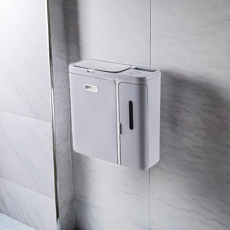 Multi-Function Wall-Mounted Trash Can - Kitchen and Bathroom Waste Bin