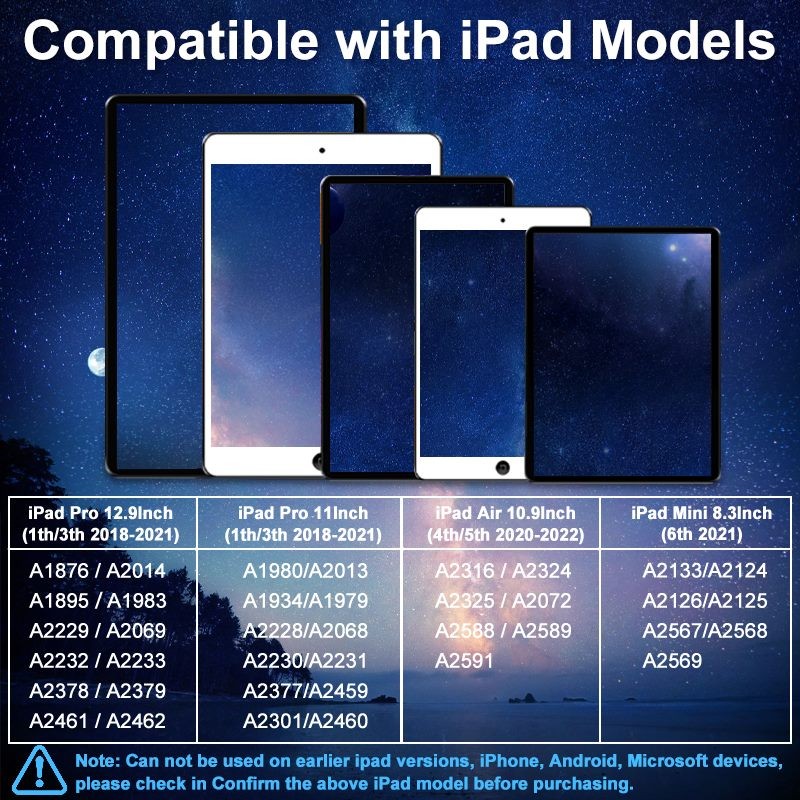 Stylus Pen For iPad With Wireless Charging Palm Rejection Bluetooth