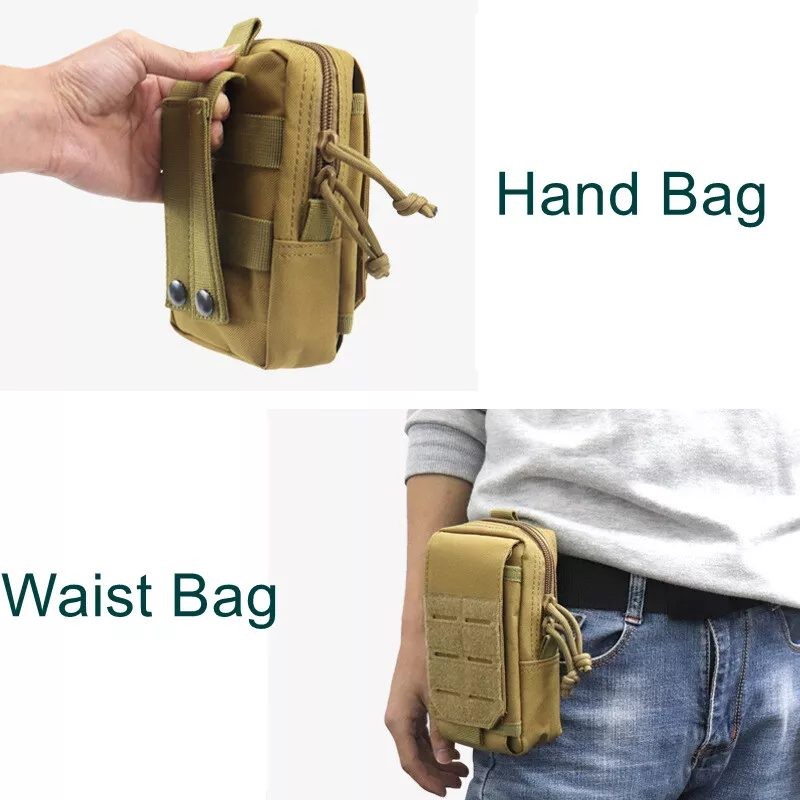 Tactical Phone Pouches Military MOLLE Bag Mobile Phone Holder Waist Belt Bags
