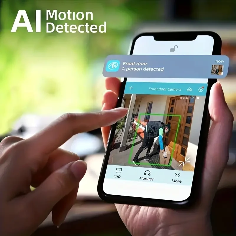 Outdoor Wireless Security Camera - 2K 5MP Video Resolution, AI Motion Detection