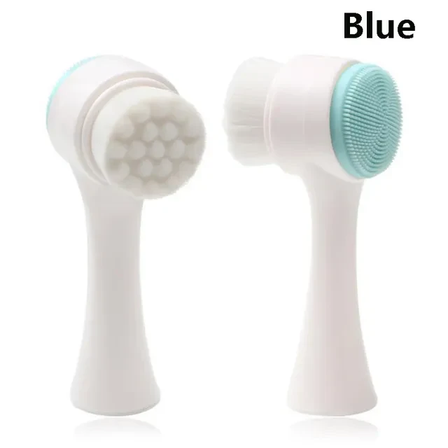 Double-Sided Silicone Facial Cleansing & Massage Brush