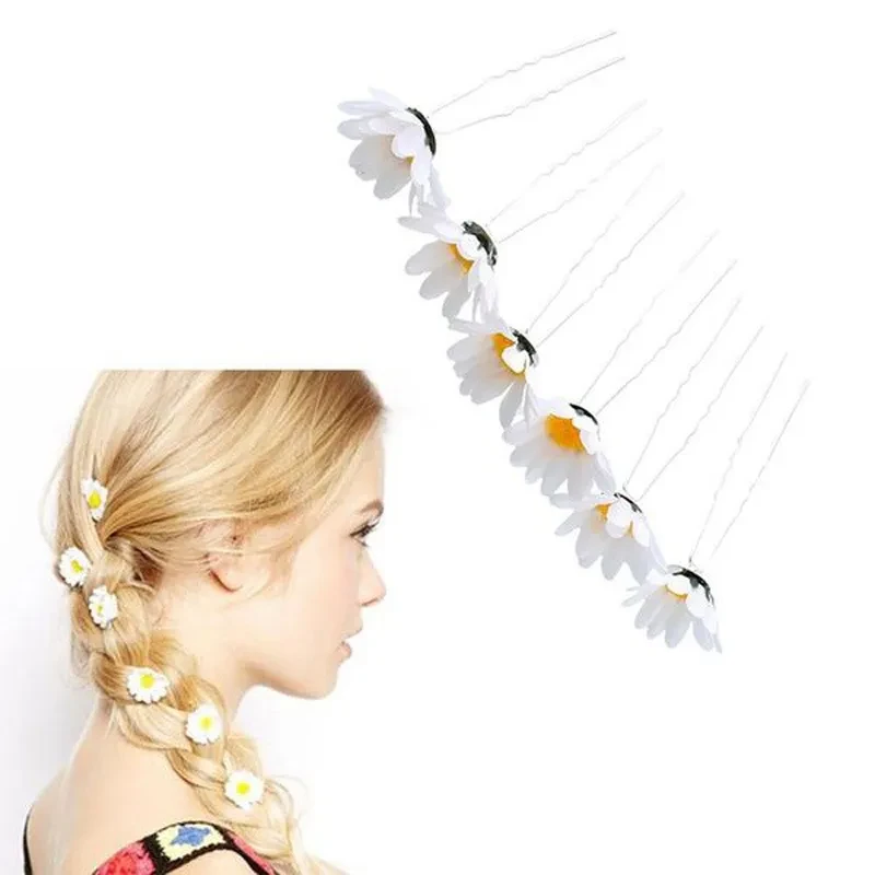 Hair Pin Simulation SUNFLOWER Pin U-shaped Headwear