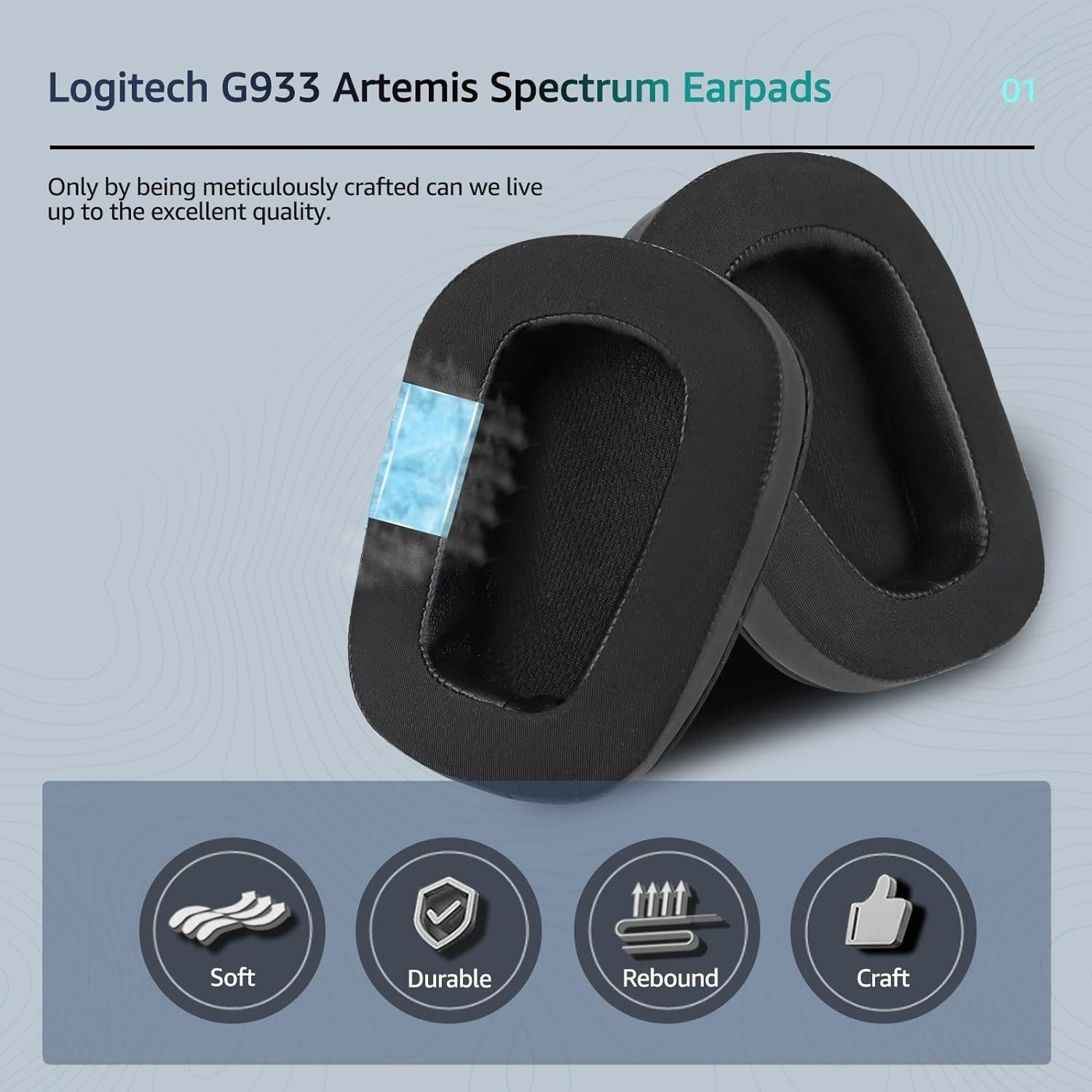 Replacement Earpad for Logitech G933 Gaming Headset