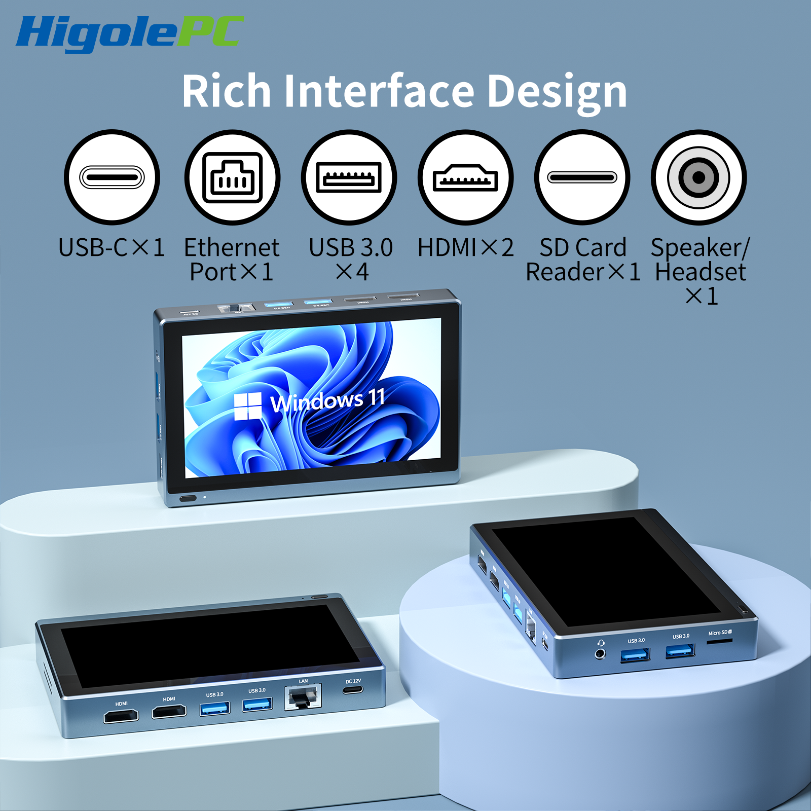 Higole Gole 1 Pro  5.5'' Fanless Intel J4125 Mini PC with Windows 11