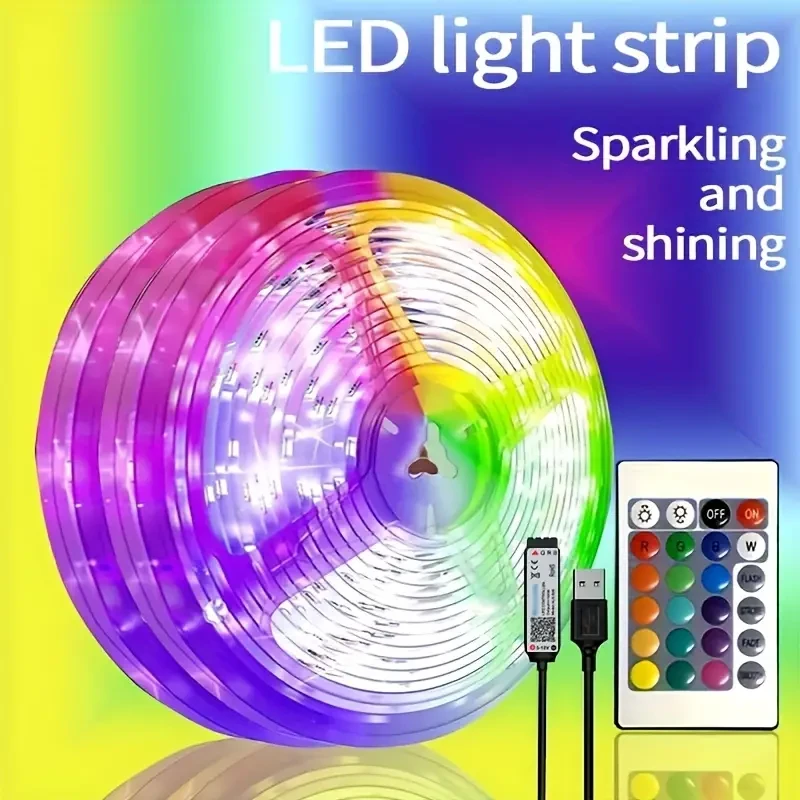 Color Changing LED Light Strip - Remote Control and Timer