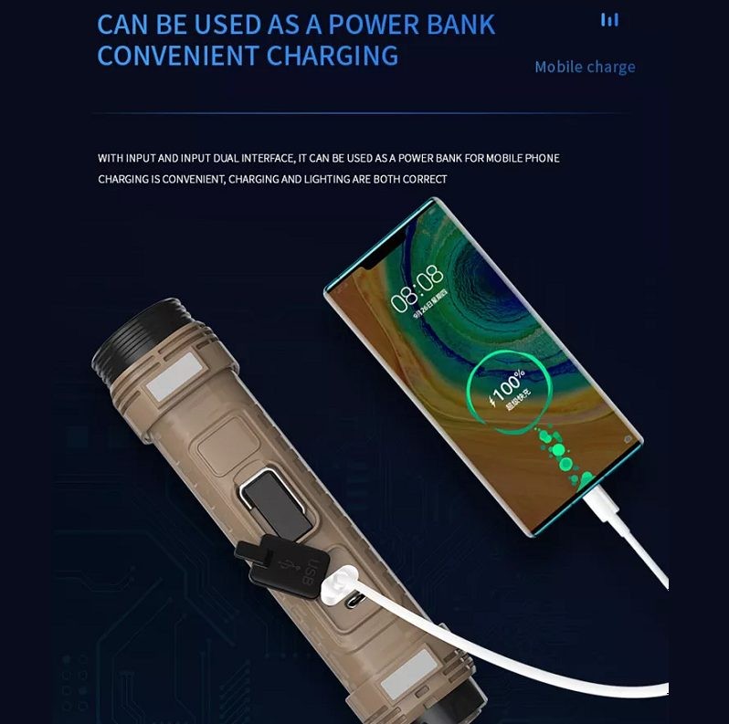 LED Work Light COB Rechargeable Dual Light Magnet Floodlight Endurance 25 Hours