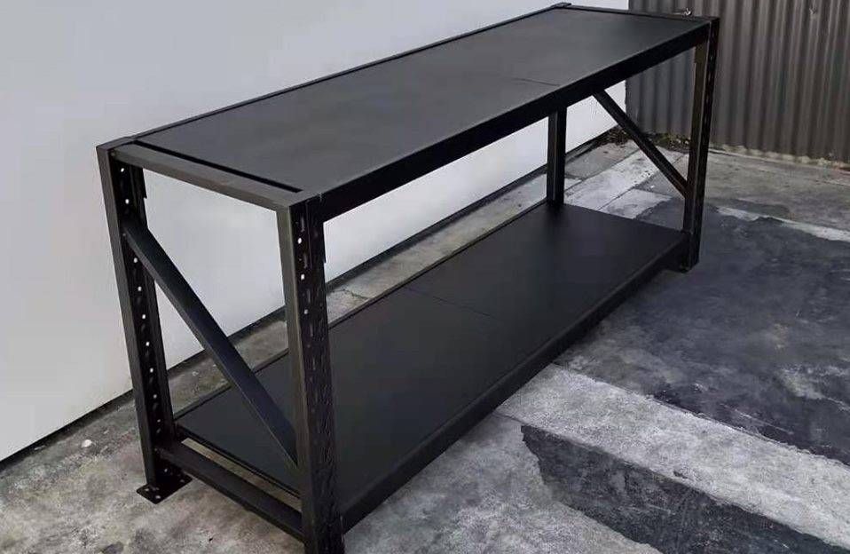 Black Heavy Duty Shelves / Workbench - 90X200X60CM