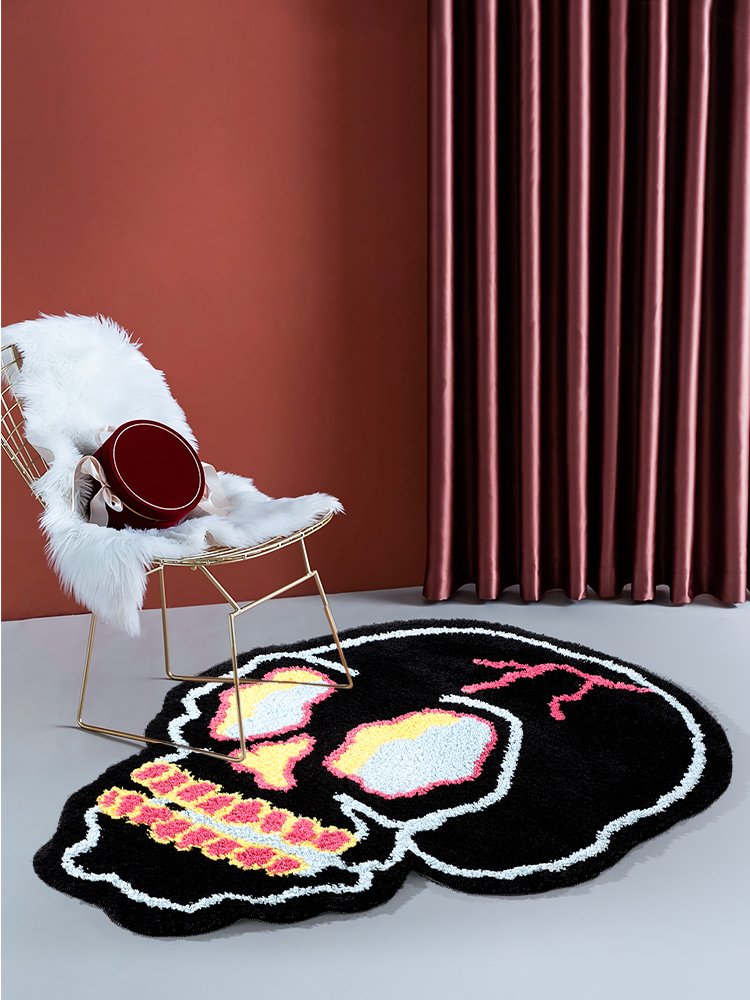 Fashion Personality Home Skull Sliding Mat