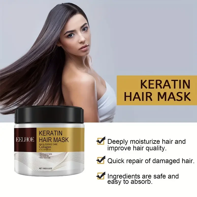 Repairing & Moisturizing Hair Mask - Deeply Nourishes And Repairs Damaged Hair, Prevents Dryness, Split Ends, And Tangles
