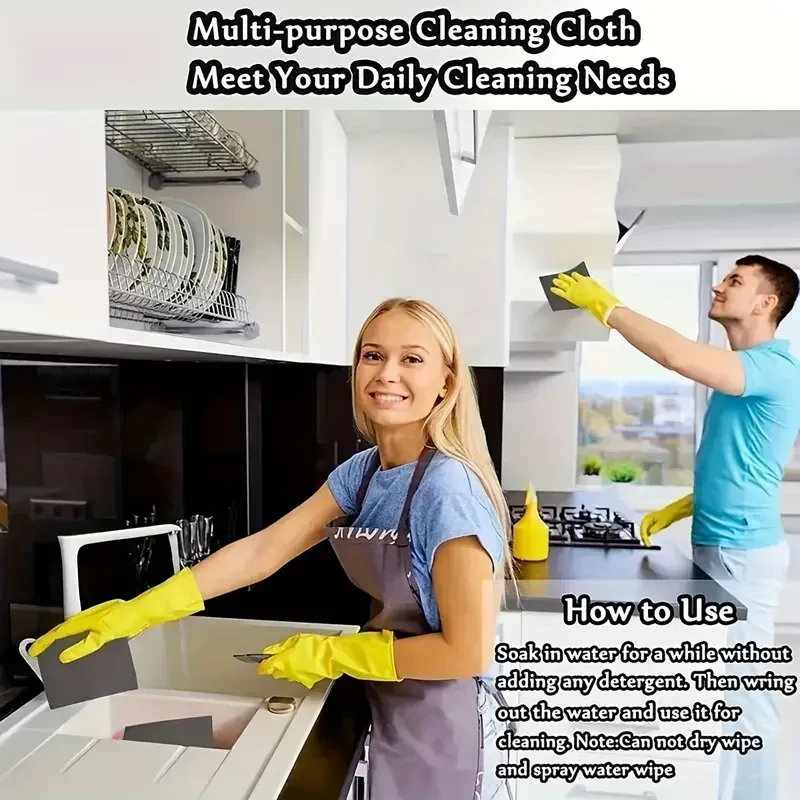 5-Pack Microfiber Glass Cleaning Cloths - Oblong, Lightweight, Non-Woven Fabric Weave - Streak-Free, Lint-Free, Highly Absorbent Towels for Mirror Polishing, Windows, and Multi-Surface Cleaning in Living Room, Bathroom,