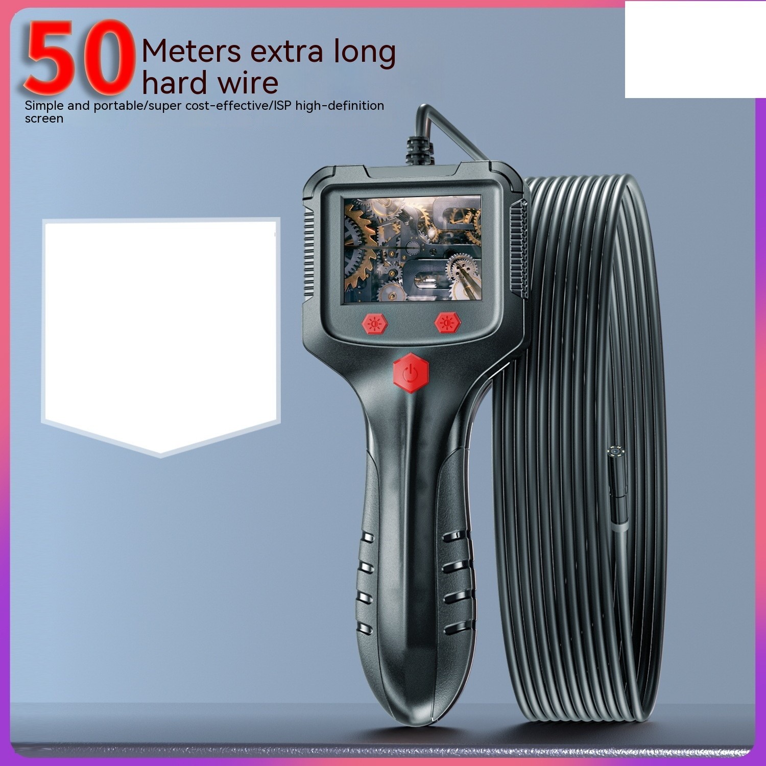 HD Handheld Automotive Testing Instrument 55mm Lens Pipe With Screen