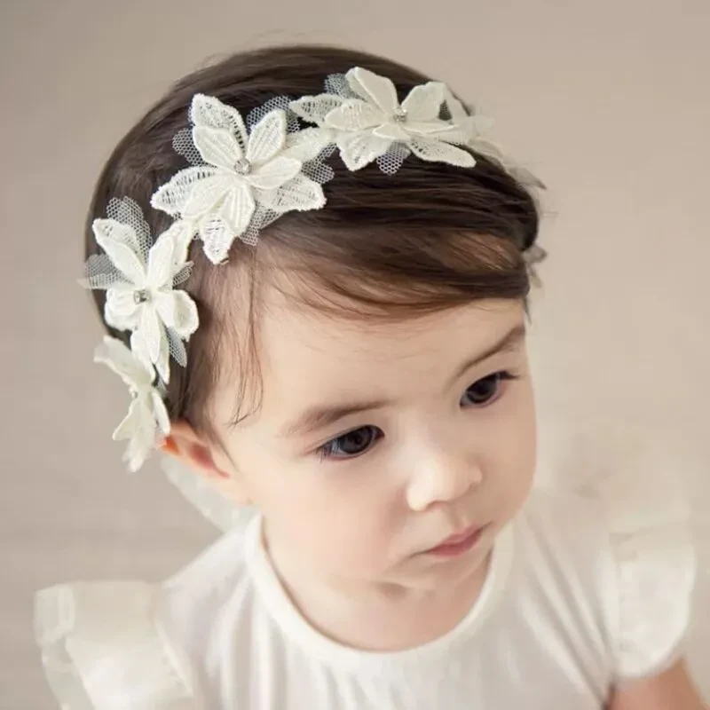 Cute Six-Flower Gauze Bow Baby Headband