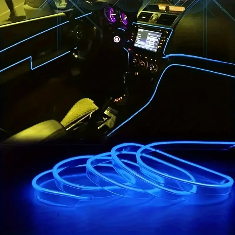 Car Interior LED Neon Strip  5M Flexible Ambient Light