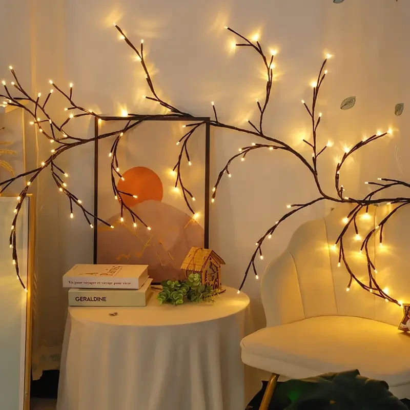 USB-Powered Willow Branch LED Wall Decor 96 Lights