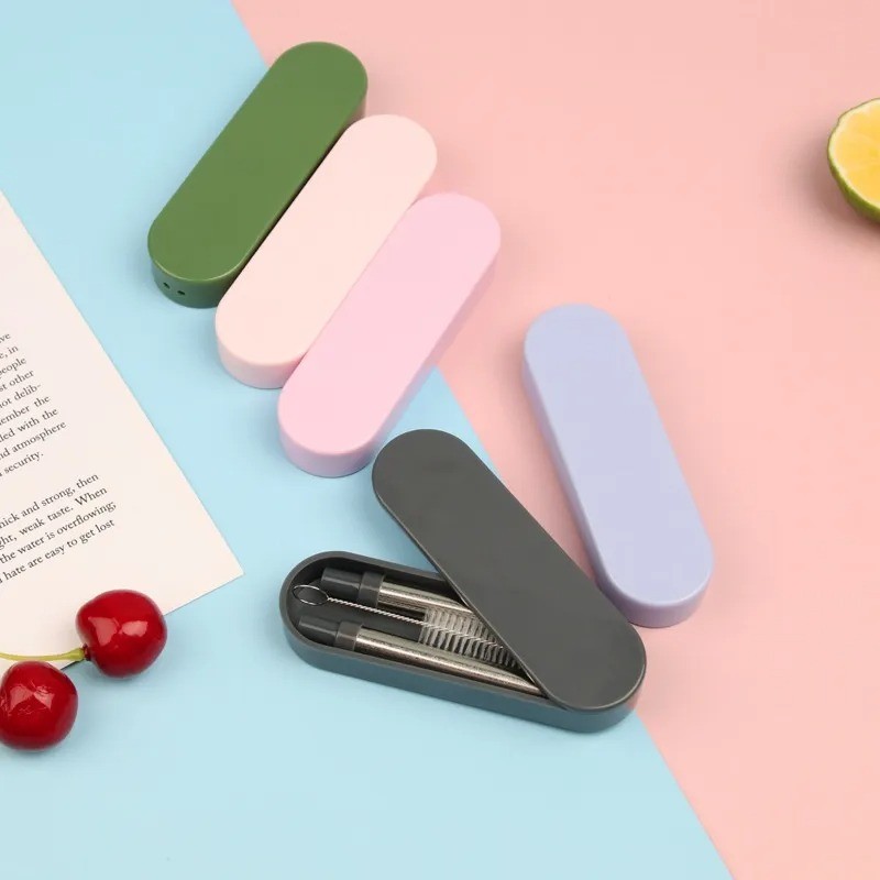 Portable Retractable Stainless Steel Folding Straw