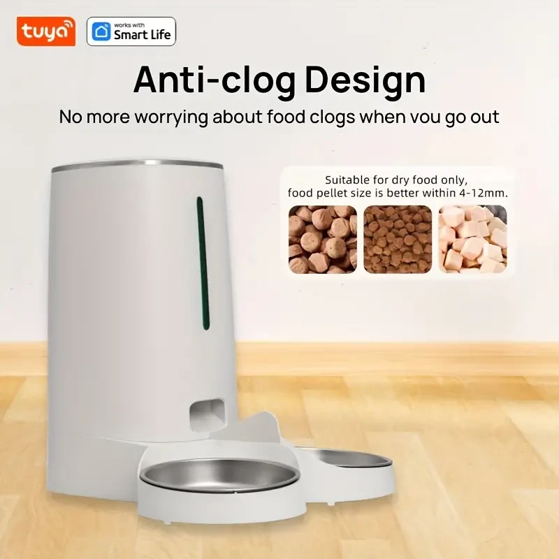 SmartPet Feeder Deluxe - Automatic, WiFi-Connected, Remote-Controlled Pet Food Dispenser for Cats and Dogs