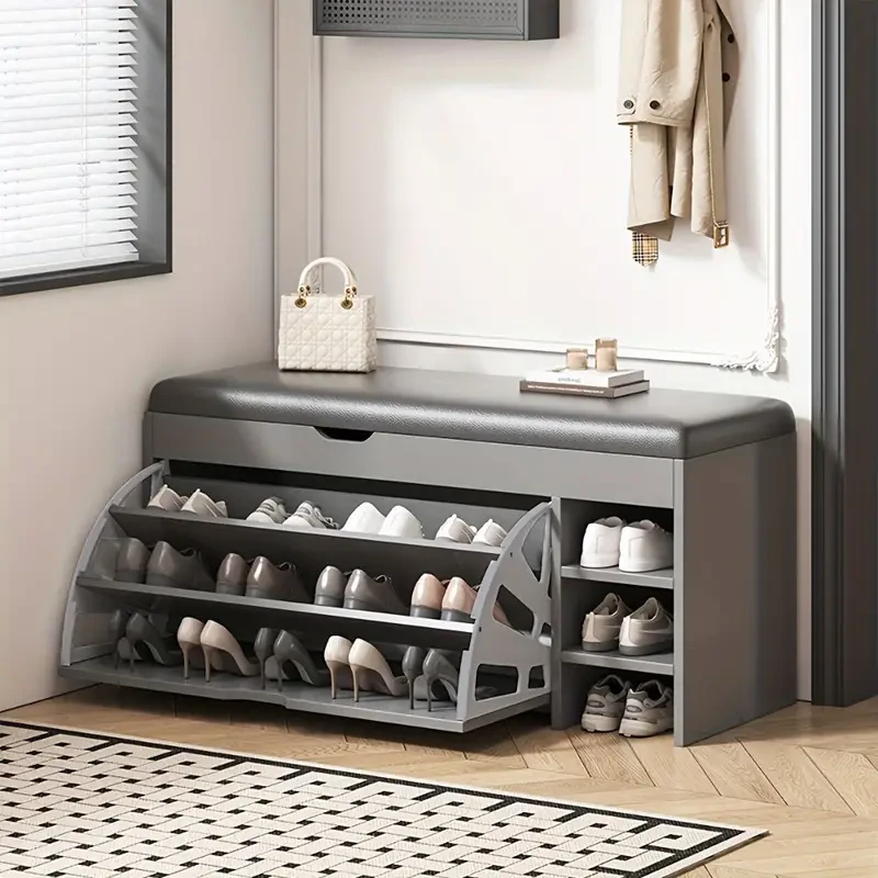 3-Tier Under-Bed Shoe Organizer with Flip Frame - Space-Saving Metal Shoe Rack for Home Storage