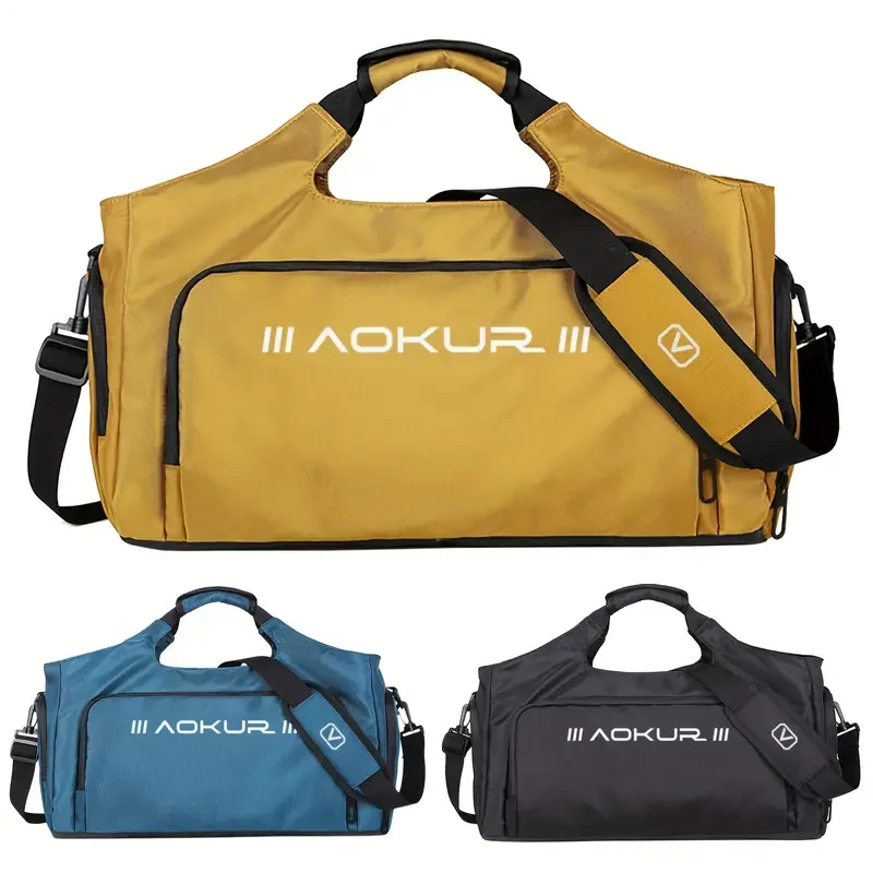 Durable Men's Fitness Duffel: Spacious, Wet/Dry Separation, Adjustable Strap for Gym, Travel & Outdoor