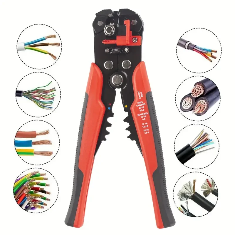 Wire Stripping Pliers Fully Automatic Electrician Special Tools Universal Puller And Shear Peeling Artifact Multi-Function Wire Crimping Pliers Multi-Function Wire Stripping Pliers (Wire Stripping, Cutting And Crimping Terminals) One Pliers for Multiple U