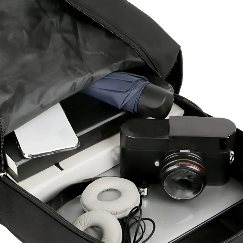 1pc Stylish Business Travel Backpack - Spacious Laptop Storage, Casual Fashion Design, Large Capacity, Multiple Compartments, Durable Zipper, Versatile for Work, School, Travel - Random Zipper Direction