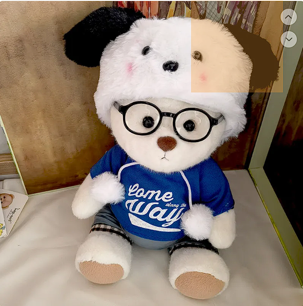White Bear with Coca Glasses Plush Toy - Stylish and Adorable Plush by Get A Hug