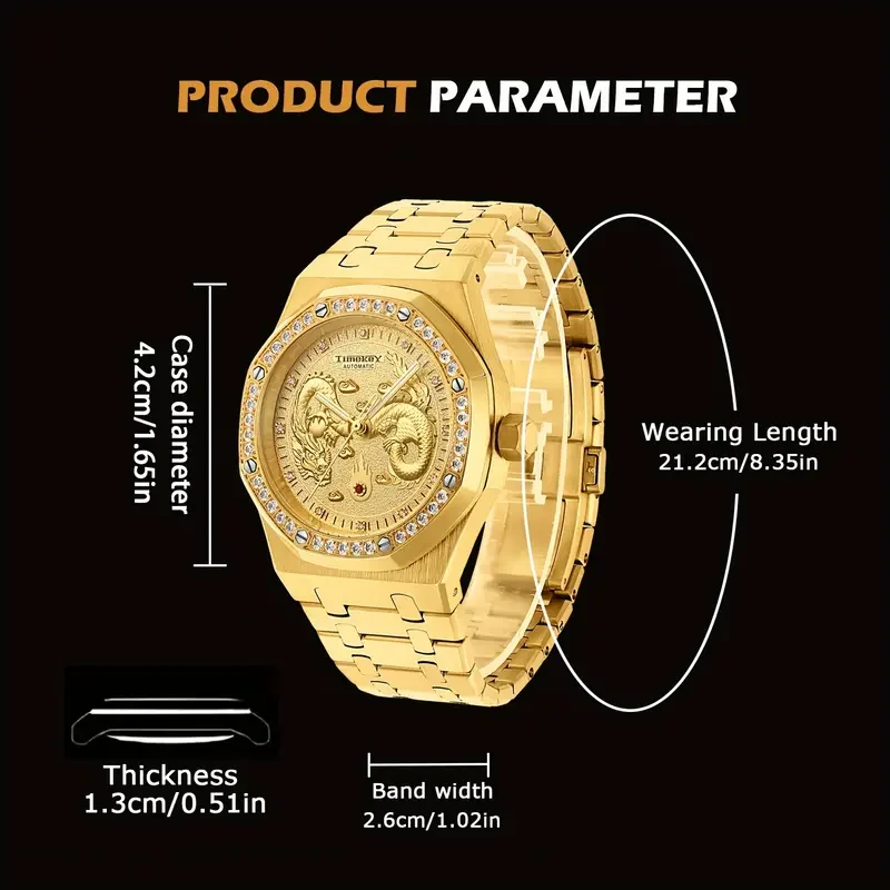 Timekey Luxury Stainless Steel Automatic Mechanical Watch