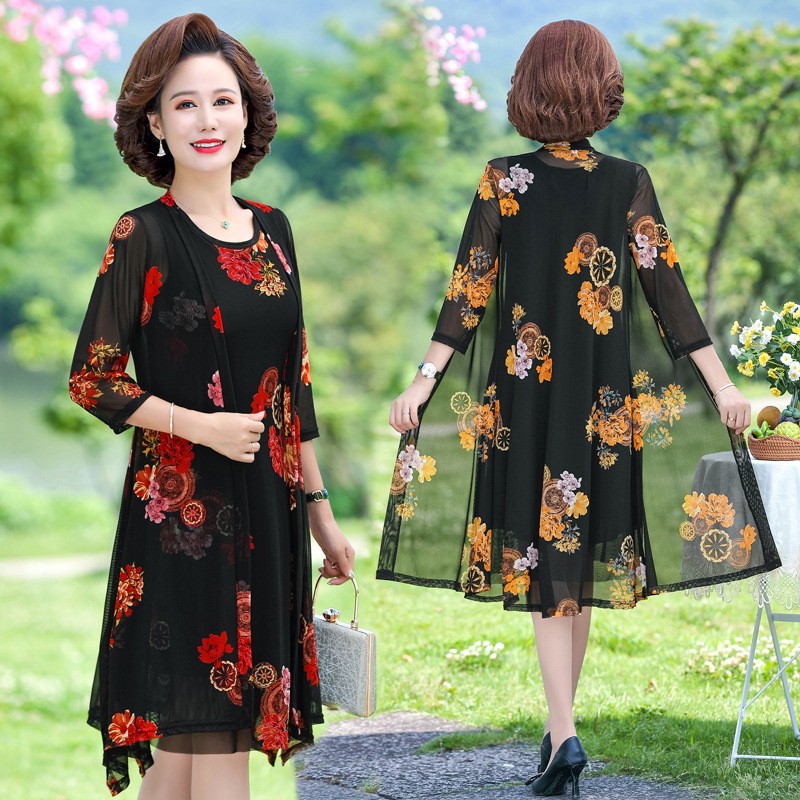 Womens floral print Two Piece Dress