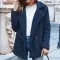 Womens Loose Lapel Fluffy Coat  Button Jacket Cardigan for Winter