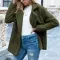 Womens Loose Lapel Fluffy Coat  Button Jacket Cardigan for Winter