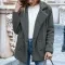 Womens Loose Lapel Fluffy Coat  Button Jacket Cardigan for Winter