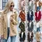 Womens Loose Lapel Fluffy Coat  Button Jacket Cardigan for Winter