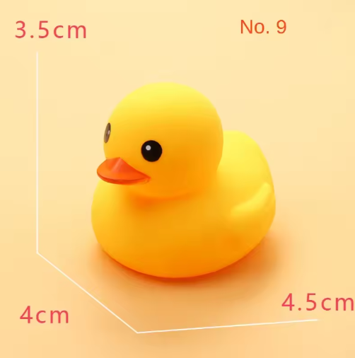 1Pc Cute Small Yellow Duck Baby Bath Toys Squeeze Rubber BB Bathing Water Fun Toy Race Classic Squeaky Kids Toys