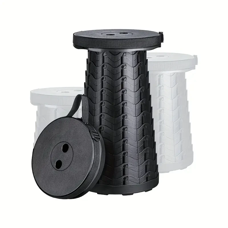 Folding Stool, Portable Telescopic Tool Adjustable Retractable Folding Stool Chair For Indoor Outdoor