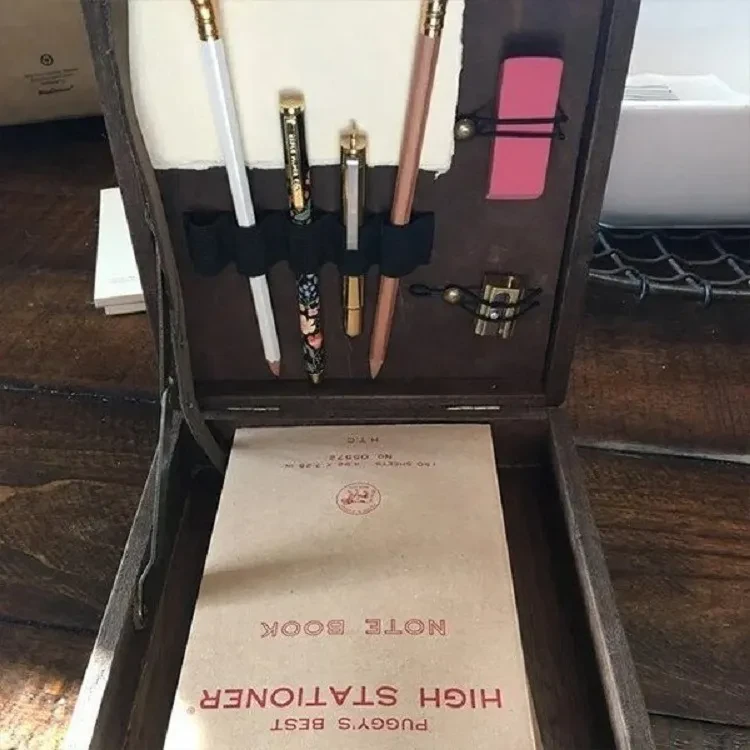 Writer Messenger Wooden Box Walnut Briefcase