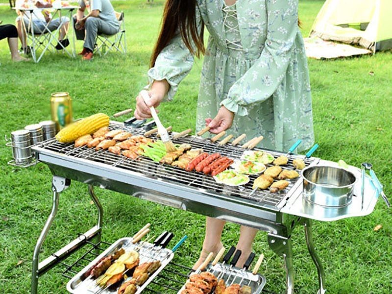 BBQ Stove SET Foldable Stainless Steel Grill Combo 1