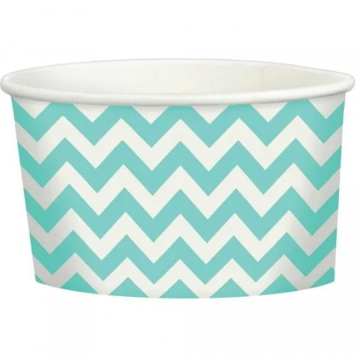 Chevron 9.5oz/280ml Treat Cups Robin's-Egg Blue - Pack of 20