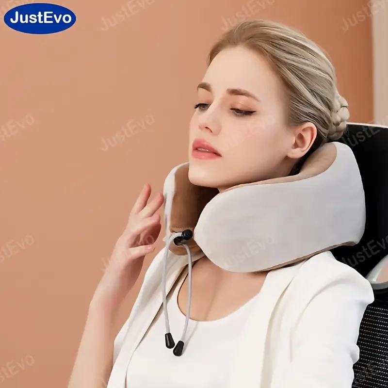 Electric U-Shaped Massage Pillow, Portable Neck and Cervical Spine Massager, Rechargeable Lithium Battery 800mAh, Battery-Powered, with Rechargeable Lithium Battery 800mAh for Neck Therapy and Relaxation, for Family Use