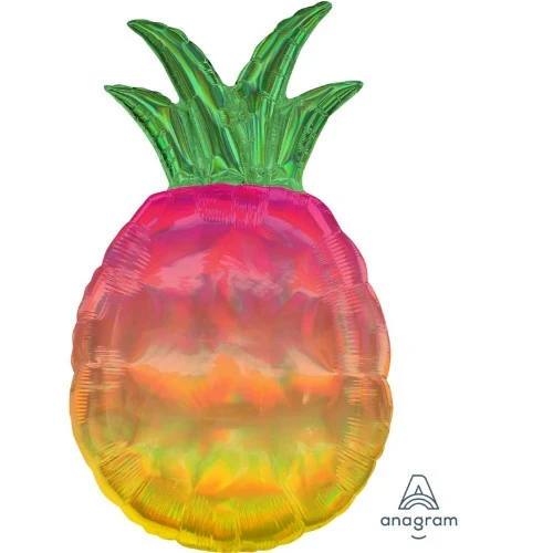 Foil Balloon - Supershape Holographic Iridescent Pineapple