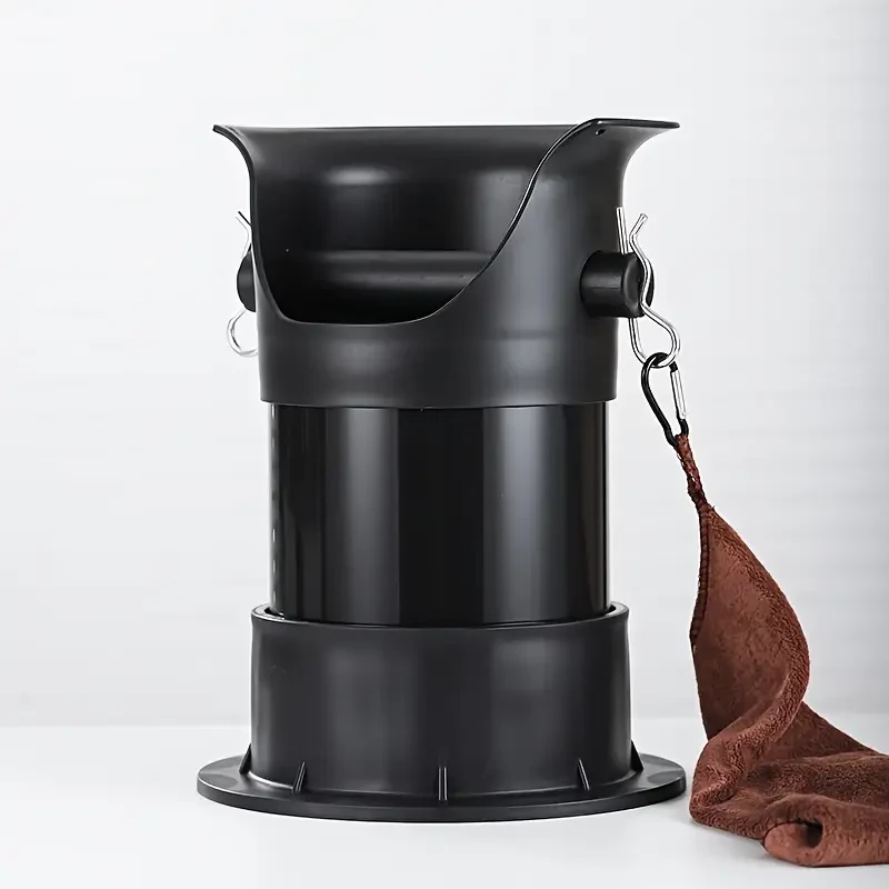 Large Capacity Coffee Ground Waste Bin with Handle, Commercial Espresso Semi-Automatic Machine Sludge Box, Vertical ABS/PP