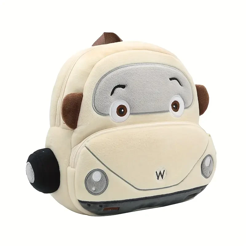 Cute Cartoon Beetle Car Plush Backpack