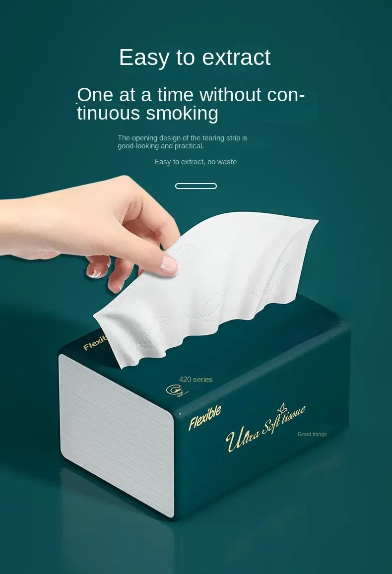 1 Box of 30pcs Premium 4-Ply Tissues | Unscented, Fluorescent-Free, High-Quality Wood Pulp for Home & Commercial Use