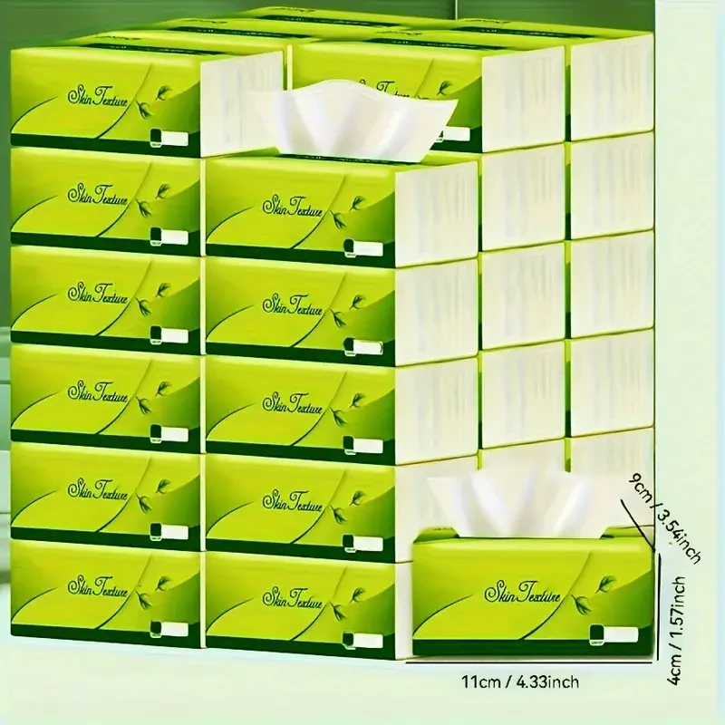 10pcs Facial Tissues - Ultra-Soft Premium 4-Ply, Gentle, Thickened, Dye-Free, Lint-Free, Single Sheets, Convenient, Space-Saving with Paper Material for Hotels, Food Trucks, Offices, Home Use