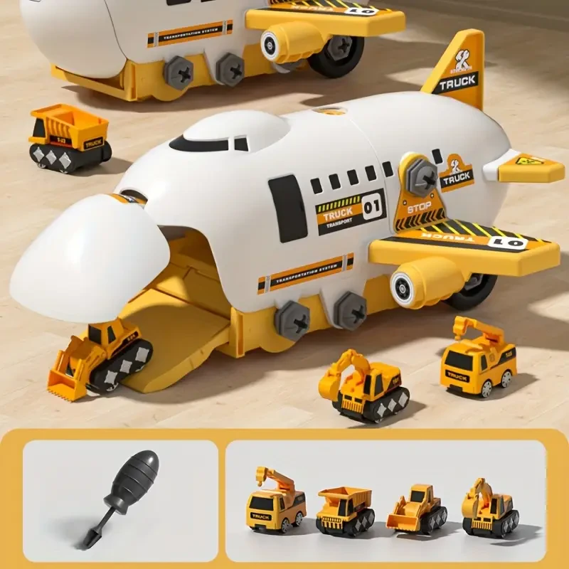 2-in-1 Transforming Track Airplane Toy Set