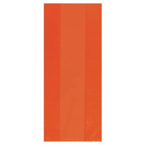 Cello Party Bags Small - Orange (25 units) - Pack of 25