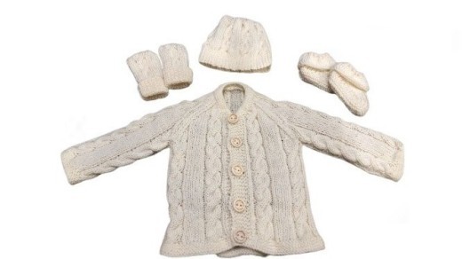 Baby Merino Cardigan | Cream | Multi-size
