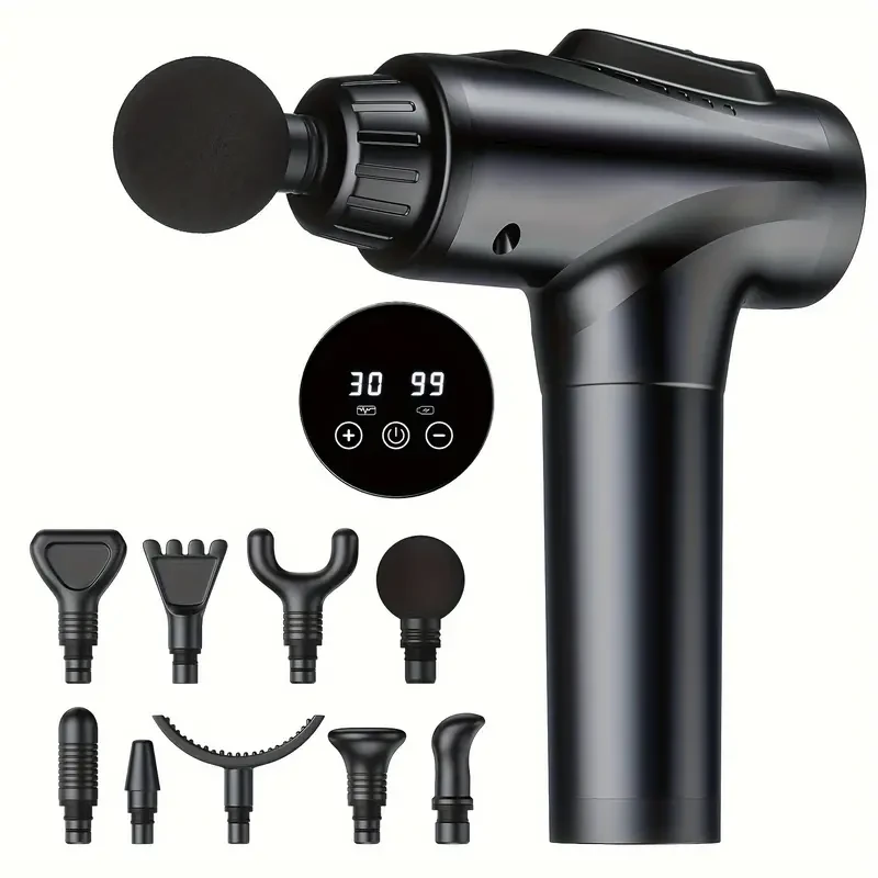 Deep Tissue Percussion Massage Gun - 4 Attachments & 30 Speed Settings