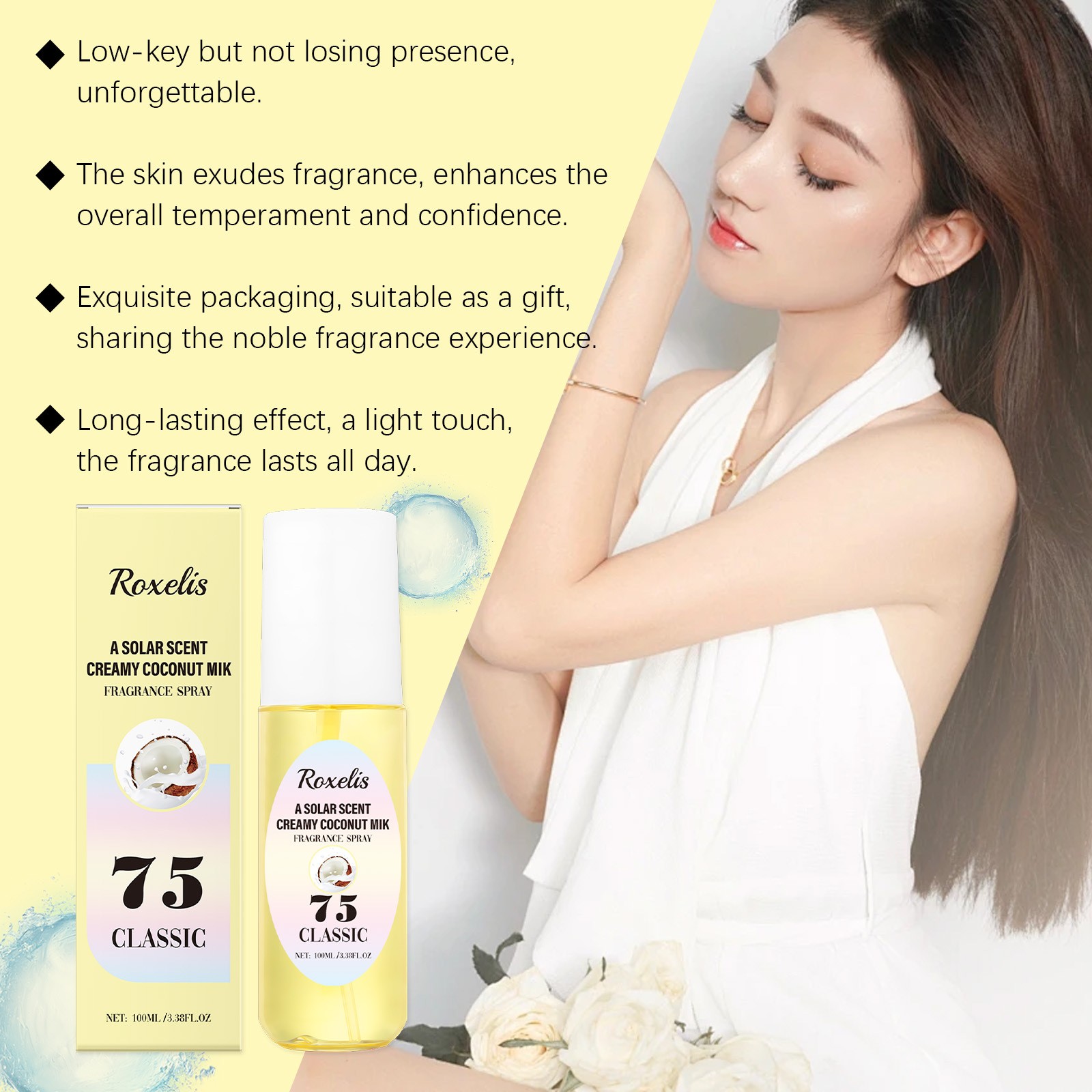 Light Perfume Coconut Milk Body Fragrance Lasting