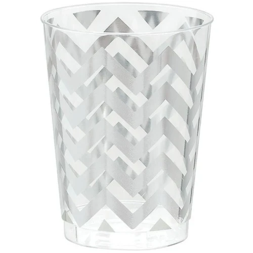 Premium Chevron Tumbler - Silver (20 units) - Pack of 20